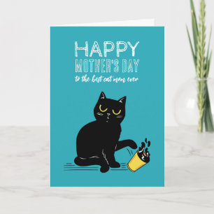 Funny Cat Mum Cute Happy Mother's Day Card