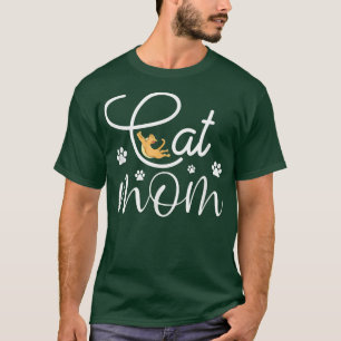 Funny Cat Mum Design for Cat And Yoga Lovers Mothe T-Shirt