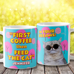 Funny Cat Mum Gift - Custom Name And Photo Coffee Mug