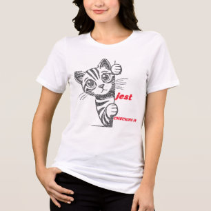 Funny Cat Mum Gift Jest Typography Design Play Tri-Blend Shirt