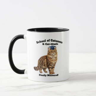 Funny Cat Mum Grad Mug - Personalised Coffee Gift