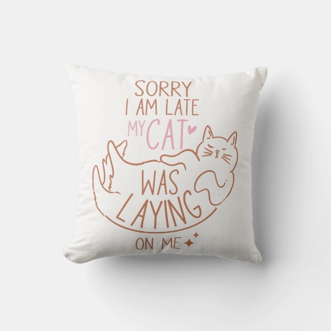Funny Cat Mum Saying Cushion (Front)