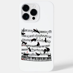Funny Cat Music Note, Gift For Piano Player, Music Case-Mate iPhone 14 Pro Max Case
