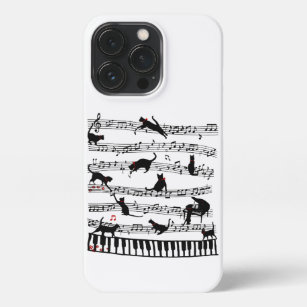 Funny Cat Music Note, Gift For Piano Player, Music iPhone 13 Pro Case