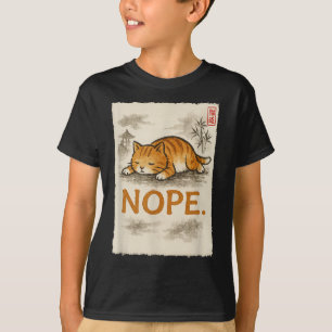 Funny Cat Nope Lazy Orange Kitten Lady Lovers Sumi T-Shirt