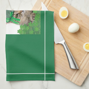 Funny Cat on St. Patrick’s Day Tea Towel