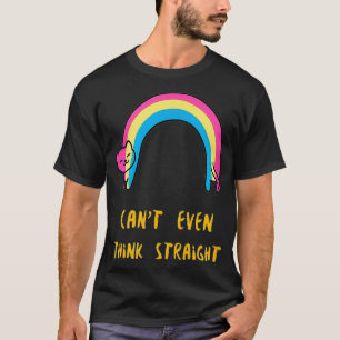 Funny Cat Pansexual Pan Pride I Cant Even Think St T-Shirt