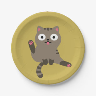 Funny Cat Paper Plate