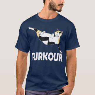 Funny Cat Parkour Purkour Men Women Kids Gift T-Shirt