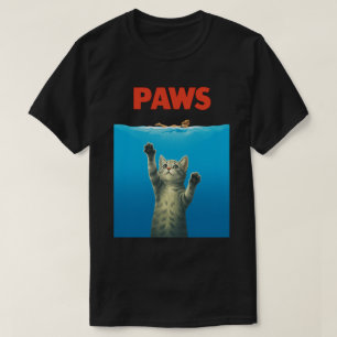 Funny Cat Parody “Paws” Design – Cute Kitty Movie T-Shirt