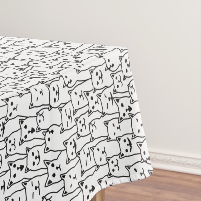 Funny cat pattern tablecloth (In Situ)
