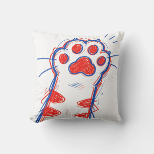 Funny Cat Paw High Five Cat Lover Cushion