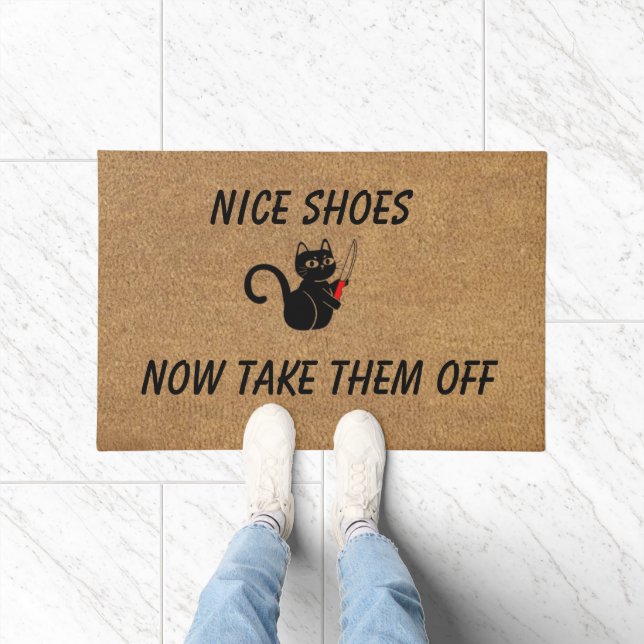 Funny cat personalizable Front doormat (Indoor)