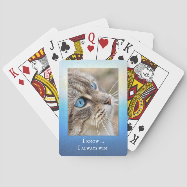 Funny Cat Photo Playing Cards Deck (Back)