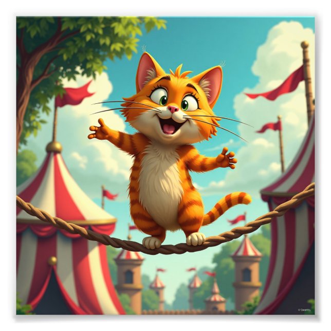 Funny cat photo print (Front)