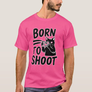 Funny Cat Photographer Let's Do Shots Photography T-Shirt