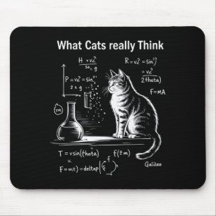 Funny Cat Physics Humor Design What Cats Really Th Mouse Mat