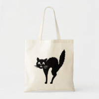 funny cat picture scared cat with arched back
