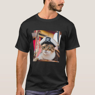 Funny Cat Pirate T-Shirt