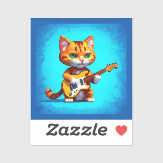 Funny Cat Playing Guitar