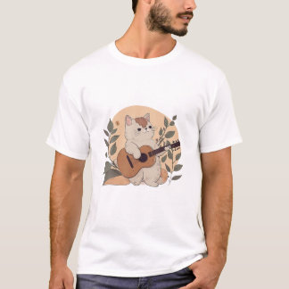 Funny Cat Playing Guitar Shirt 
