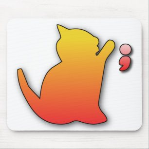 funny cat playing mouse mat