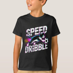 Funny Cat Playing Soccer Gift For Kids Teens T Shi T-Shirt
