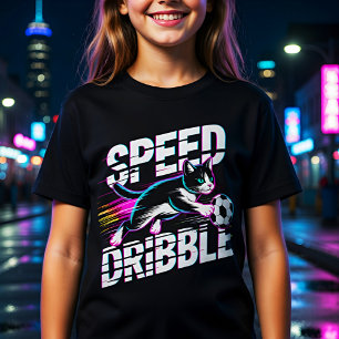 Funny Cat Playing Soccer - Gift for Kids & Teens T-Shirt
