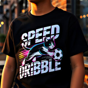 Funny Cat Playing Soccer - Gift for Kids & Teens T-Shirt