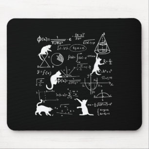 Funny Cat Playing With Math Formulas Kitten Cat An Mouse Mat