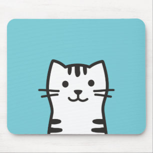Funny cat portrait mouse mat
