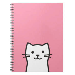Funny cat portrait notebook