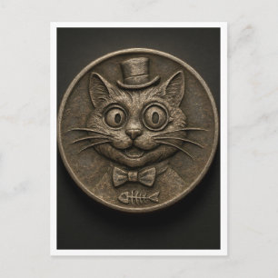 Funny cat. Postcard