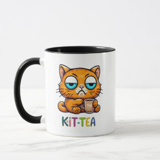 Funny Cat Pun Mug - Kitty Humour Gift Tea Cup