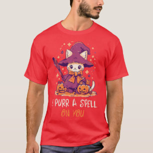 Funny Cat Pun Witch Spell Graphic Men Kids Women H T-Shirt