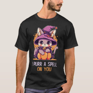 Funny Cat Pun Witch Spell Graphic Men Kids Women H T-Shirt