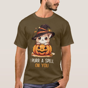 Funny Cat Pun Witch Spell Graphic Men Kids Women H T-Shirt