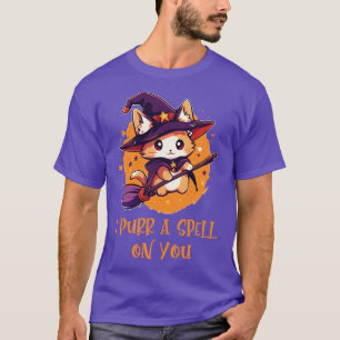 Funny Cat Pun Witch Spell Graphic Men Kids Women H T-Shirt