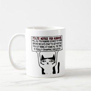 Funny Cat Quarantine Gift. Lockdown Novelty Coffee Mug