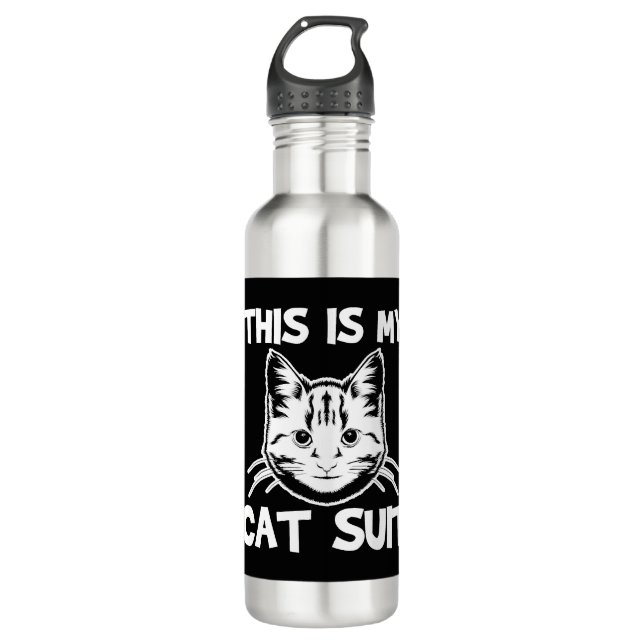 Funny Cat Quote  710 Ml Water Bottle (Front)