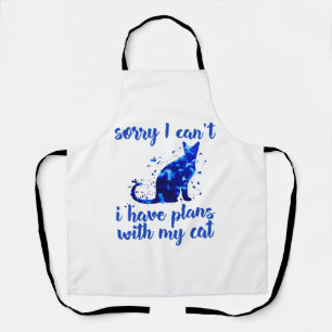 funny cat quote   apron