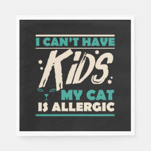 Funny cat quote gift napkin