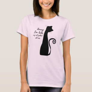 Funny Cat Quote Minimalist Pet Lover Humor T-Shirt