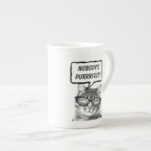 Funny cat quote pun bone china speciality mugs