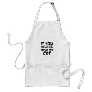 Funny cat quotes pet joke hilarious kitchen gift standard apron
