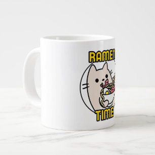Funny Cat Ramen Animal Lover Pet Owner  Large Coffee Mug