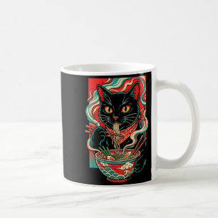 Funny Cat Ramen Japanese Graphic Kawaii Retro Coffee Mug