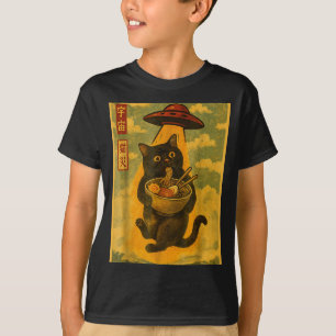 Funny Cat Ramen Ufo Japanese Anime For Men Women T T-Shirt