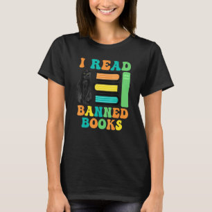 Funny Cat Reader I Read Banned Books For men and W T-Shirt