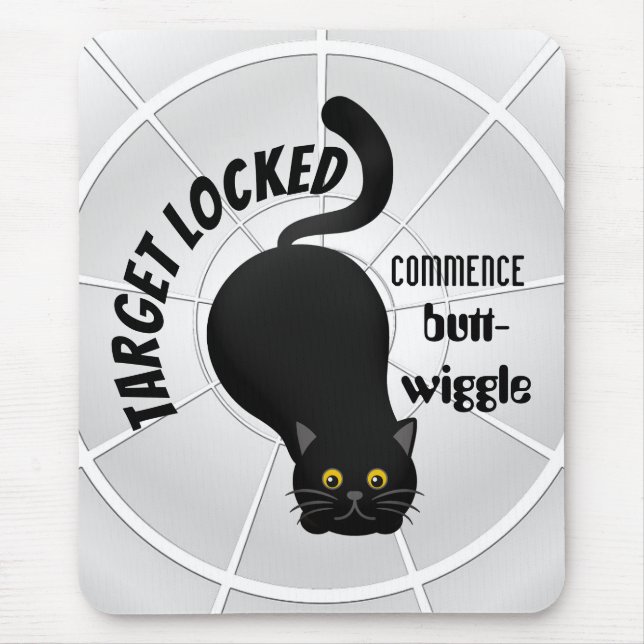 Funny Cat Ready to Pounce Mouse Mat (Front)